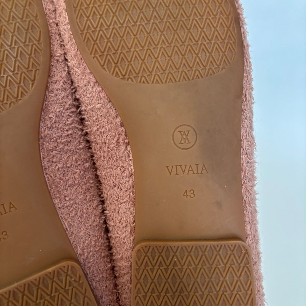Vivaia womens tan mink knit Samantha Square-Toe Terry Knit Loafers size 43 US 11 - Picture 7 of 11